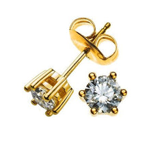 Solitär Ohrstecker Gelbgold 750 0.75ct.