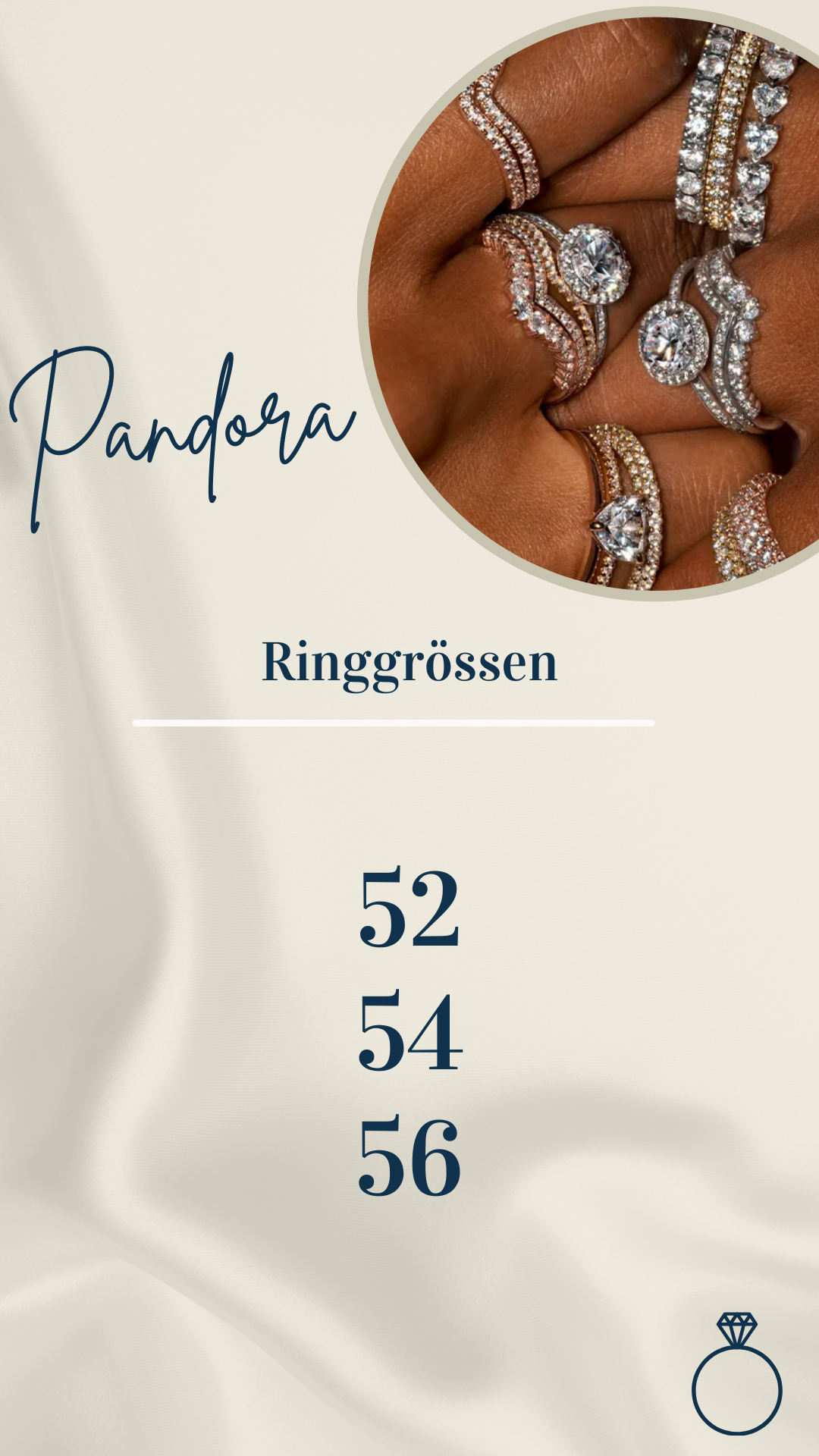 Pandora Damenring - Funkelnde Reihe Ewigkeits Ring