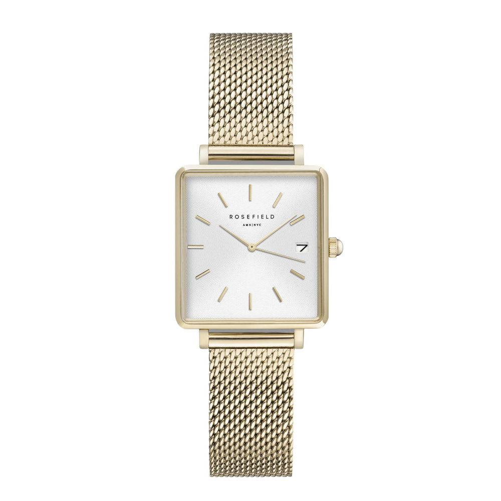 Rosefield Damenuhr The Boxy XS Gold