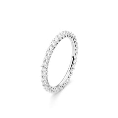 Facet 18K Weissgold Ring mit Diamanten für Damen