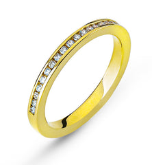 Mémoire Ring Gelbgold 750 mit 23 Brillanten Kanalfassung