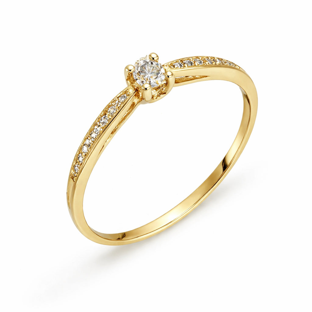 Ring Gelbgold 750 mit Brillanten 0.03ct H SI