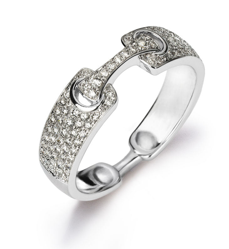 Ring Weissgold 750 mit 13 Brillanten 0,34 ct.