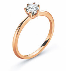 Solitär Ring Lab Diamond 1.00ct. F-VS Rotgold 585