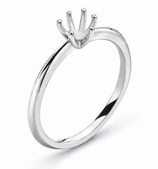Solitär Ring Rohling 6-Griff Fassung 0.25ct. Rotgold 585