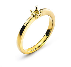 Solitär Ring Rohling Gelbgold 750 für 0.15 ct.
