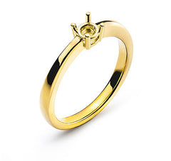 Solitär Ring Rohling Gelbgold 750 für 0.25 ct.