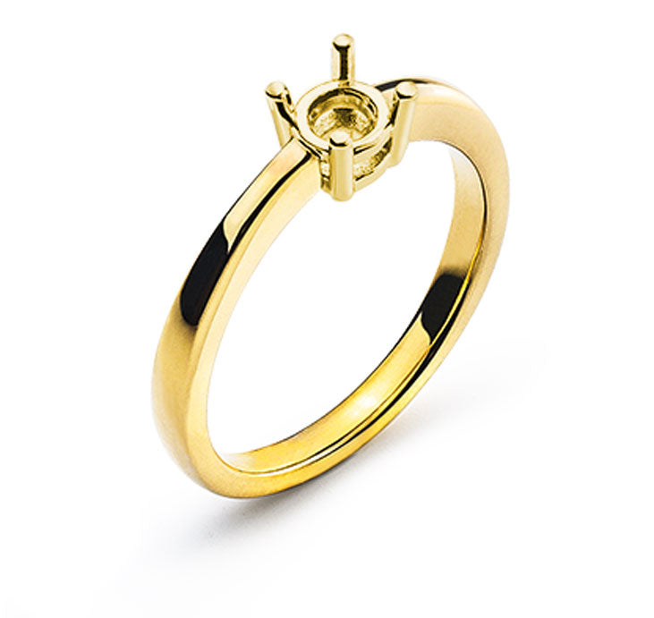 Solitär Ring Rohling Gelbgold 750 für 1.00ct.