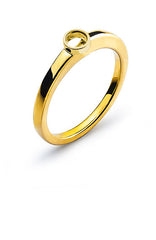 Solitär Ring Rohling Gelbgold 750 Zargenfassung für 0.10ct.
