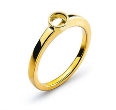 Solitär Ring Rohling Gelbgold 750 Zargenfassung für 0.25ct.