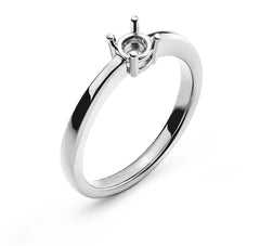 Solitär Ring 4-Griff Fassung Weissgold 750 für 0,33 ct.