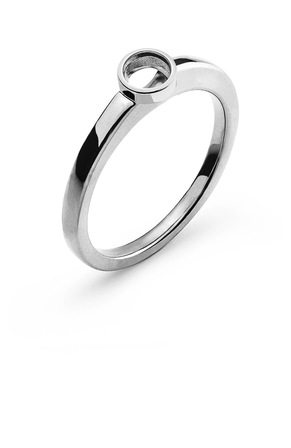 Solitär Ring Rohling Zargen Fassung Weissgold 750 für 0.25 ct.