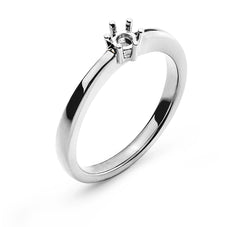 Solitär Ring Rohling 6-Griff Fassung Weissgold 750 für 0.20 ct.