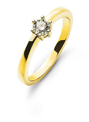 Ring Solitär Gelbgold 750 0.20 ct.
