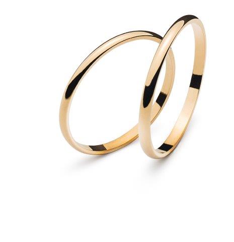 Trauring halbrund Gelbgold 750 ca. 1.8mm