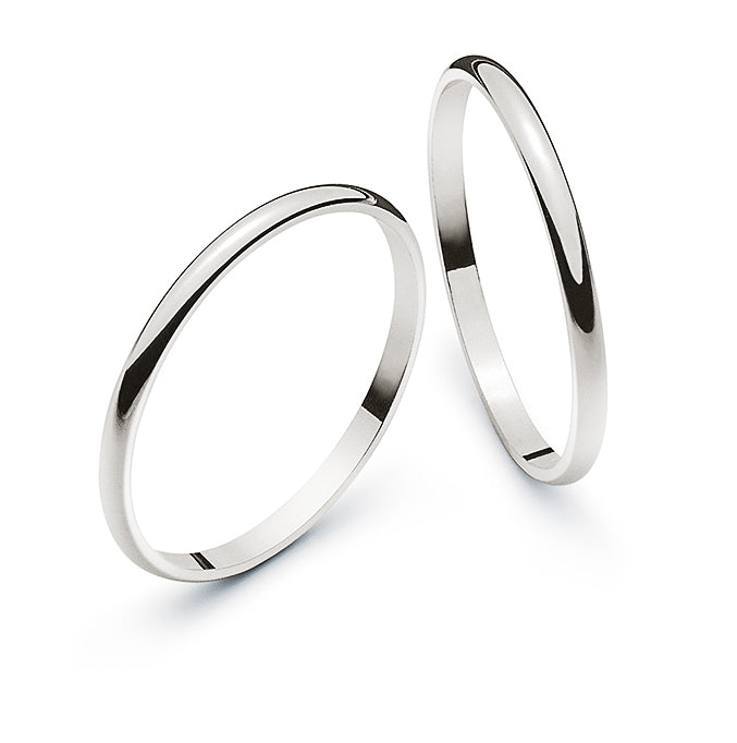 Trauring Weissgold 750 1.8mm