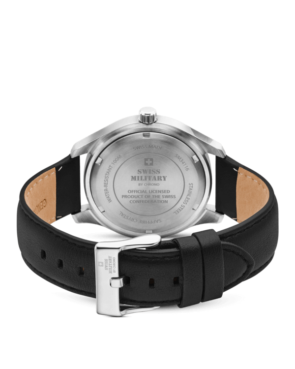 Swiss Military Silber Leder