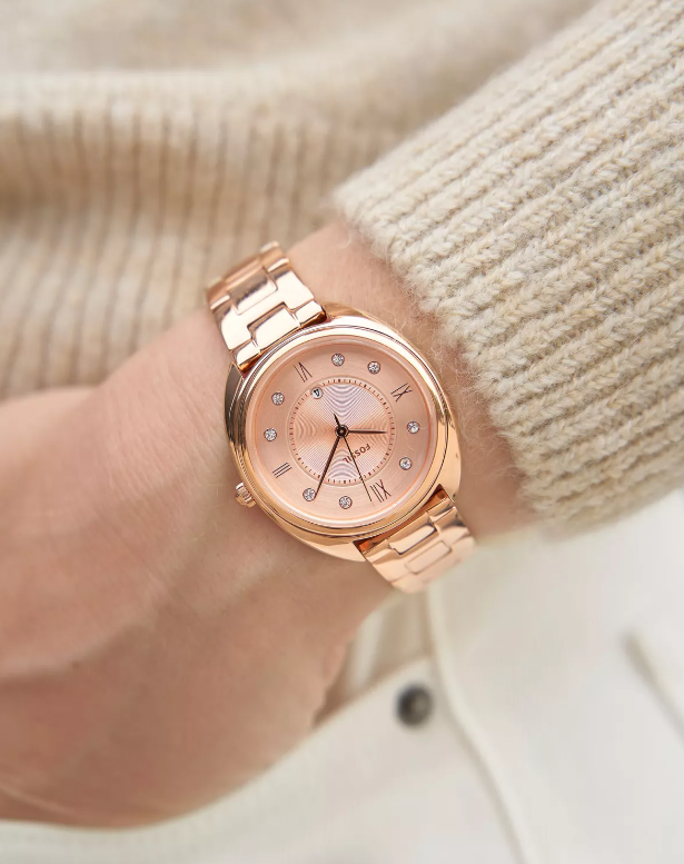 Fossil Gabby Quarz Damenuhr in Rosé - ES5070