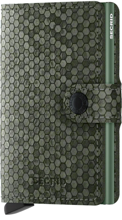 Secrid Miniwallet Hexagon Green mit Gravur - MHe-Green