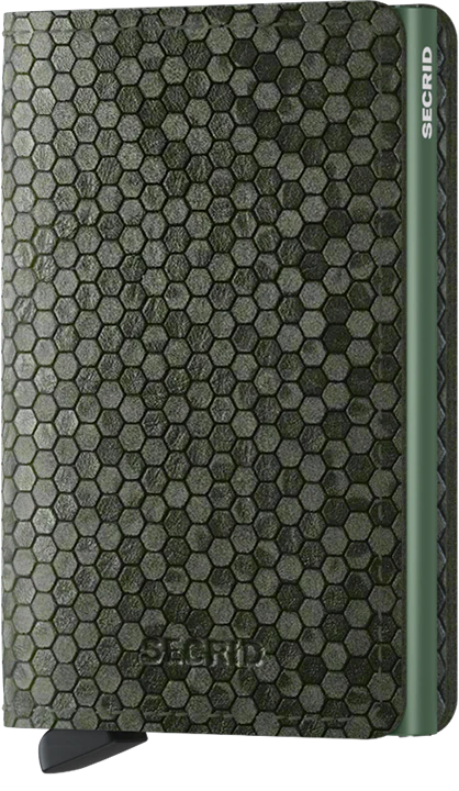 Secrid Slimwallet Hexagon Green mit Gravur - SHe-Green
