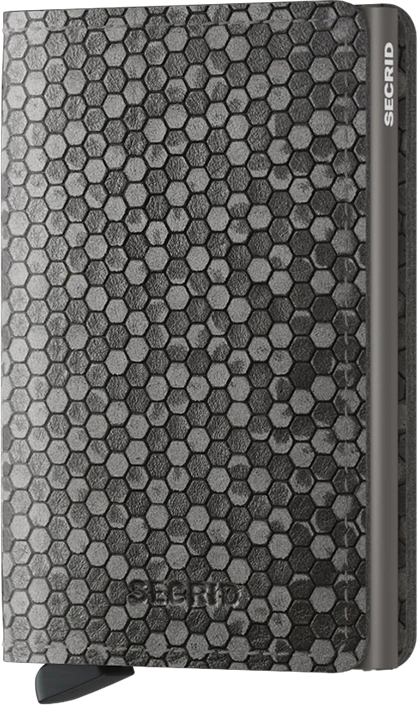 Secrid Slimwallet Hexagon Grey mit Gravur - SHe-Grey