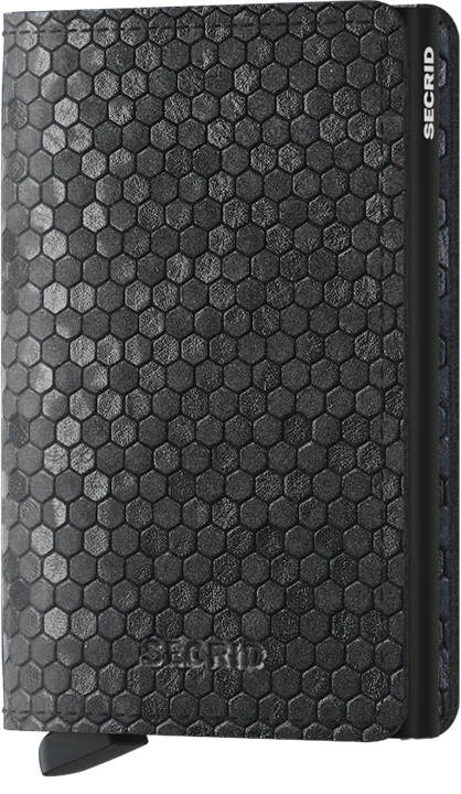 Secrid Slimwallet Hexagon Black mit Gravur - SHe-Black