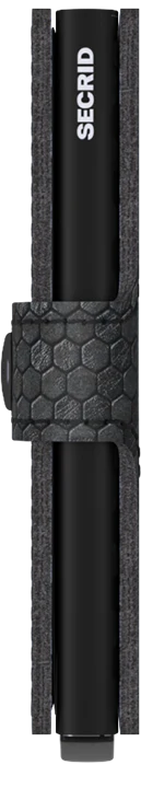 Secrid Miniwallet Hexagon Black mit Gravur - MHe-Black