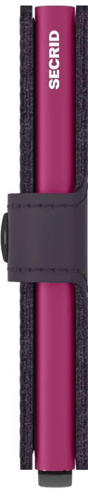 Secrid Miniwallet Matte Dark Purple Fuchsia mit Gravur - MM-Dark Purple-Fuchsia