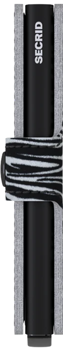 Secrid Miniwallet Zebra Light Grey mit Gravur - MZe-Light Grey