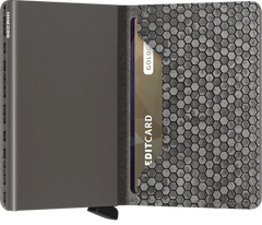Secrid Slimwallet Hexagon Grey mit Gravur - SHe-Grey