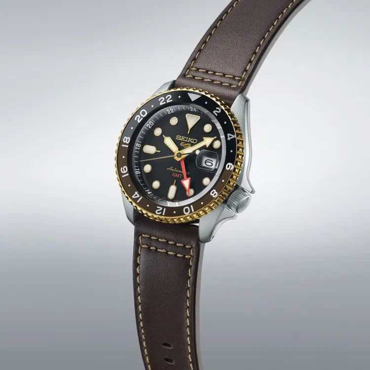 Seiko 5 Sports GMT Mocha SKX Re-Interpretation Herrenuhr - SSK036K1