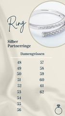 Partnerringe Silber 925 rhodiniert (Paarpreis) - S-255/3.5