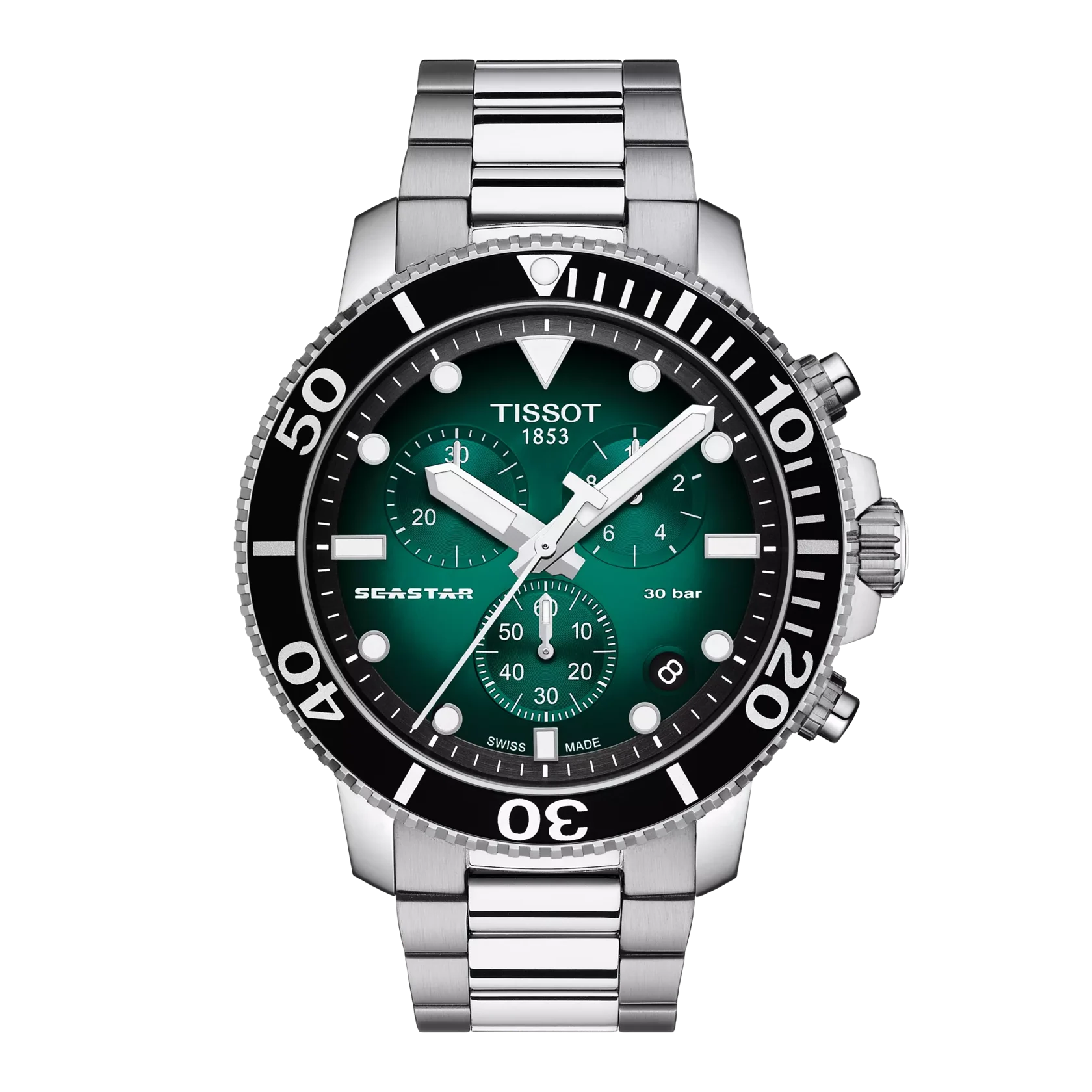 Tissot Seastar 1000 Quartz-Chronograph Grün Herrenuhr - T120.417.11.091.01