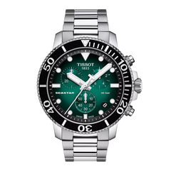 Tissot Seastar 1000 Quartz-Chronograph Grün Herrenuhr - T120.417.11.091.01
