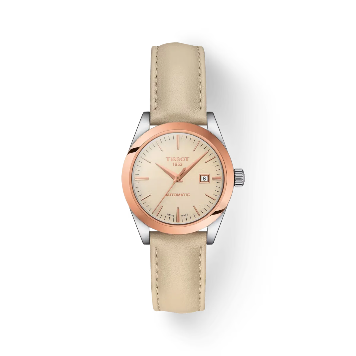 Tissot T-My Lady Automatic 18K Gold Bezel Damenuhr - T930.007.46.261.00