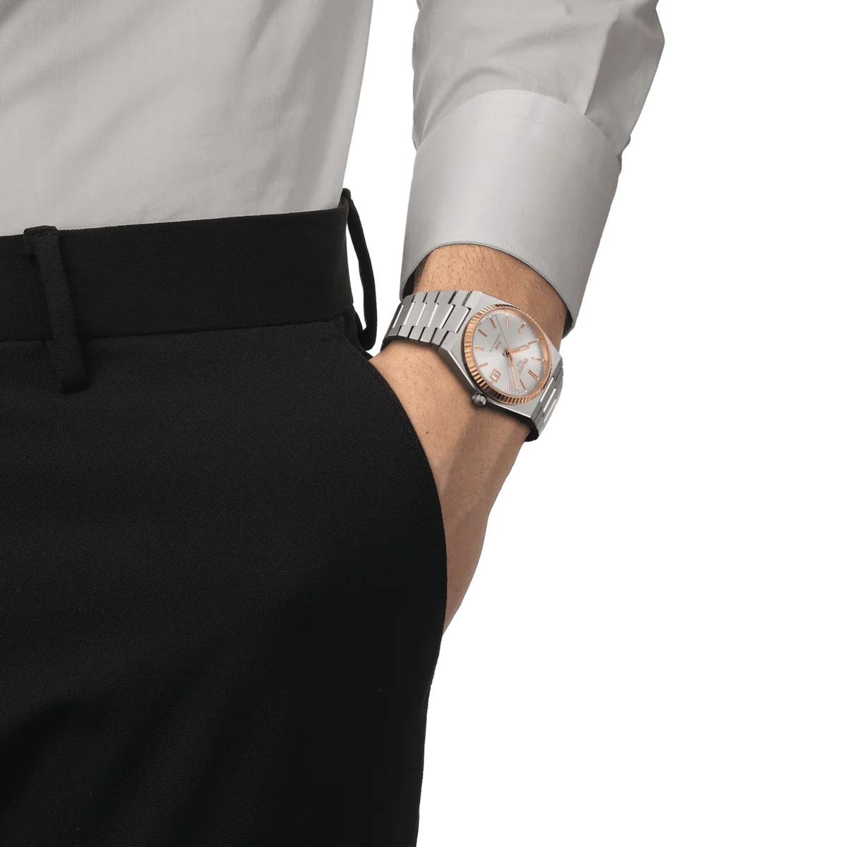 Tissot PRX Powermatic 80 Stahl & 18K Goldlünette Herrenuhr - T931.407.41.031.00