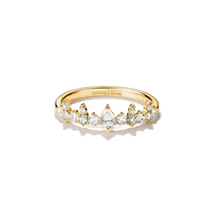 Thomas Sabo Midnight Sky Damenring 18K vergoldet mit weissen Zirkonia – TR2552-M01-14
