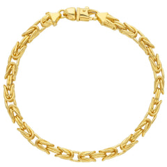Hohles Königsketten Armband – 18K 750 Gelbgold - VZM110GG21