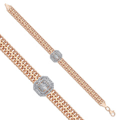 Roségold-Armband mit Diamanten - BBL0000135