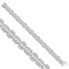 Weissgold-Armband mit Diamanten - BBL0000173