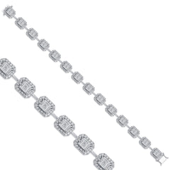 Weissgold-Armband mit Diamanten - BBL0000183