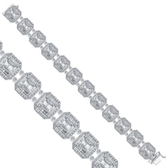 Weissgold-Armband mit Diamanten - BBL0000387