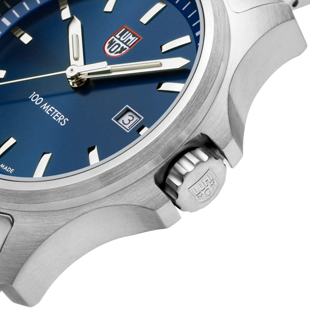 Luminox Dress Field 43mm Sport Uhr Edelstahl Blau