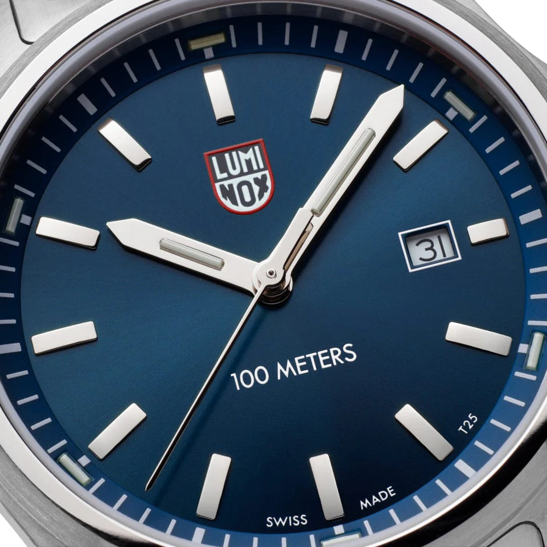 Luminox Dress Field 43mm Sport Uhr Edelstahl Blau
