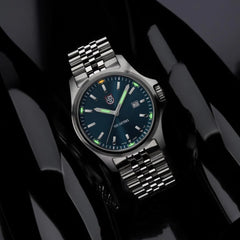 Luminox Dress Field 43mm Sport Uhr Edelstahl Blau