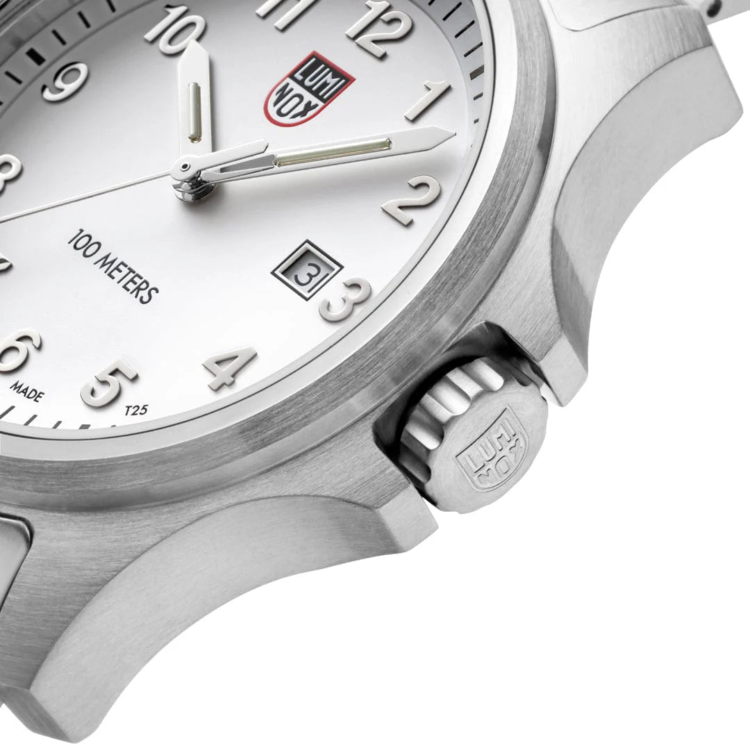 Luminox Dress Field 43mm Sport Uhr Edelstahl Weiss