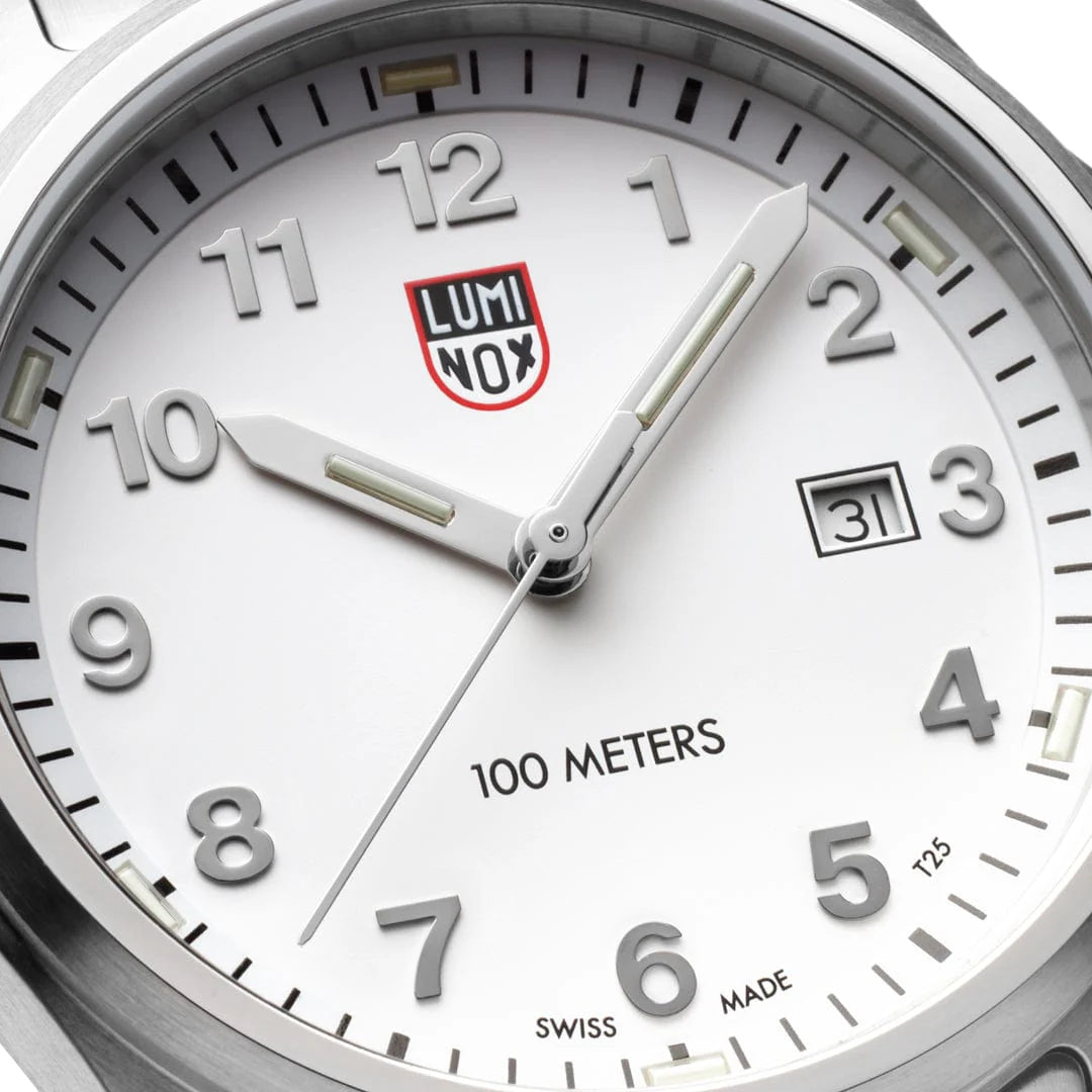 Luminox Dress Field 43mm Sport Uhr Edelstahl Weiss