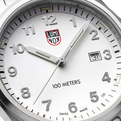 Luminox Dress Field 43mm Sport Uhr Edelstahl Weiss
