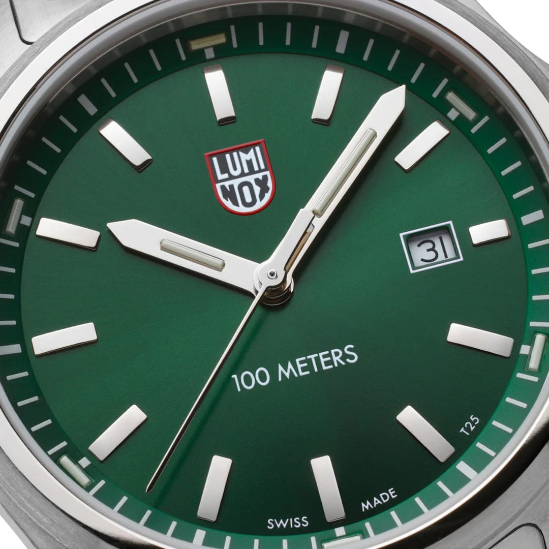 Luminox Dress Field 43mm Sport Uhr Edelstahl Grün