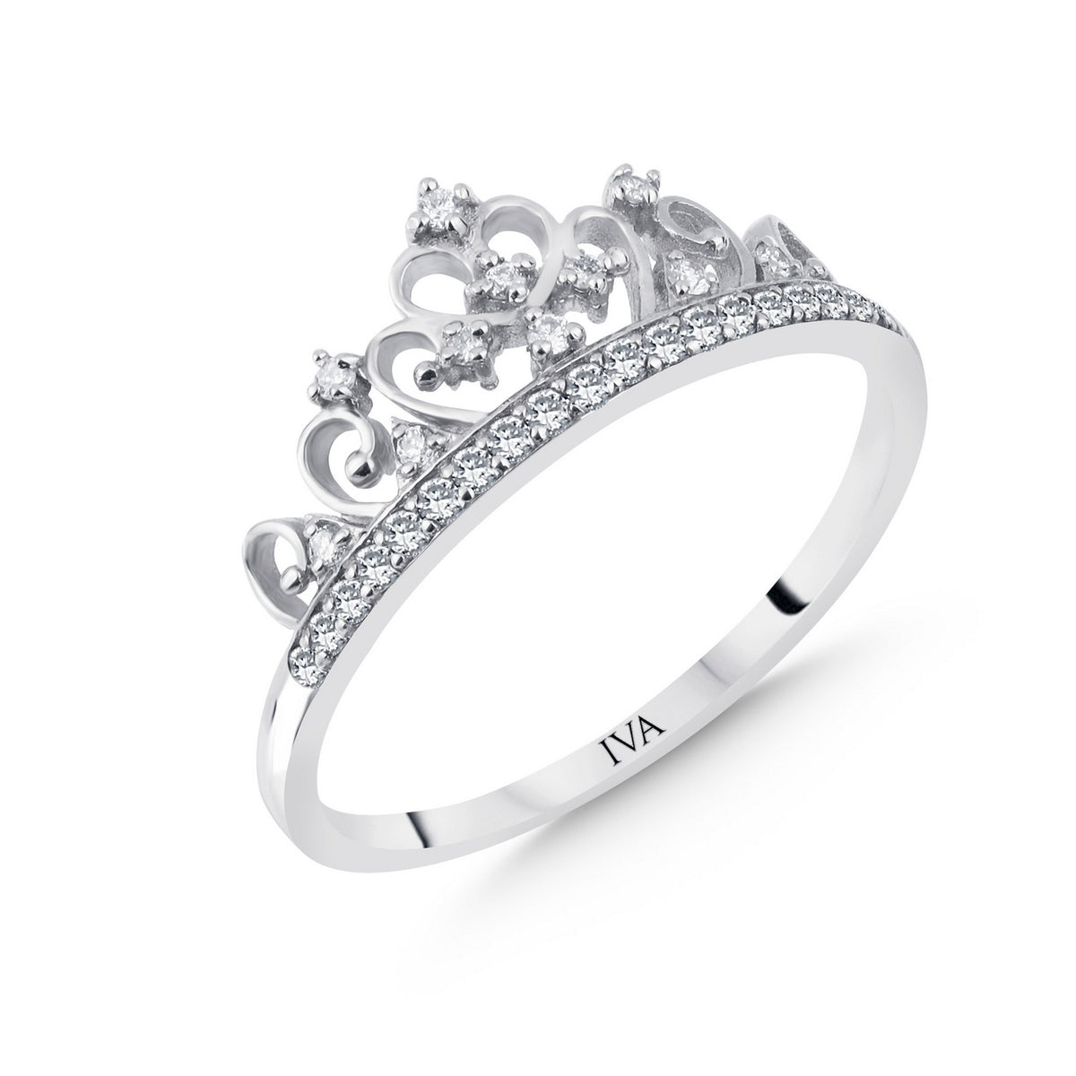Weissgold-Ring mit Diamanten - YZ0002481